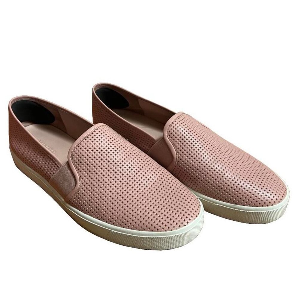 Vince Perforated Leather Blair Sneaker in Marble size 8M